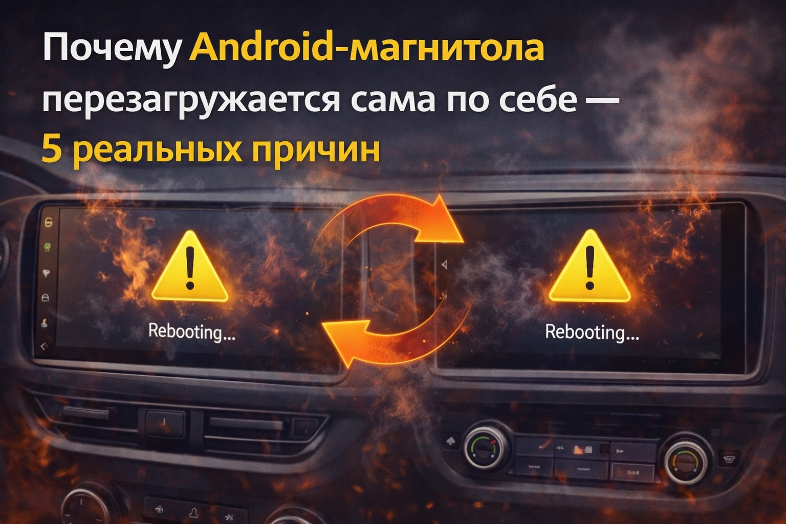 Почему Android-магнитола перезагружается сама по себе — причины и решение