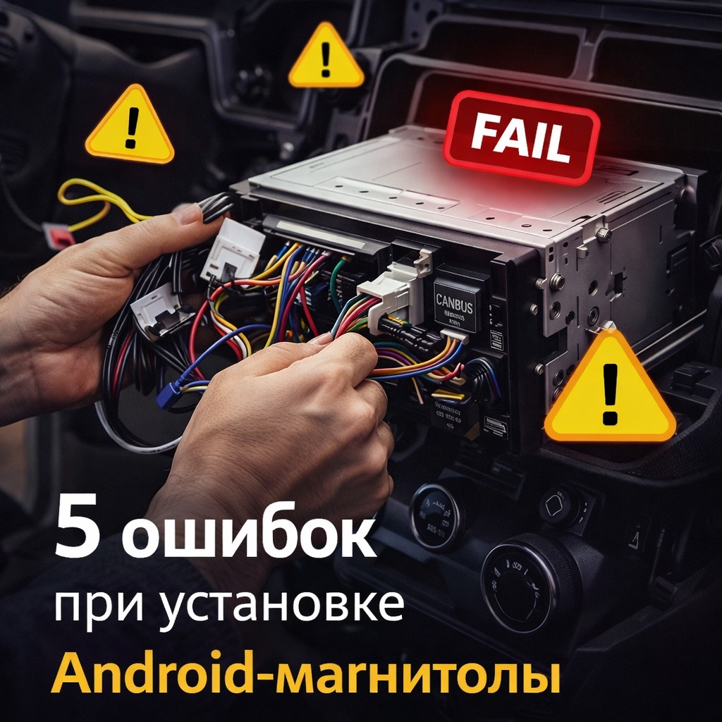 5 ошибок при установке Android-магнитолы в автомобиль