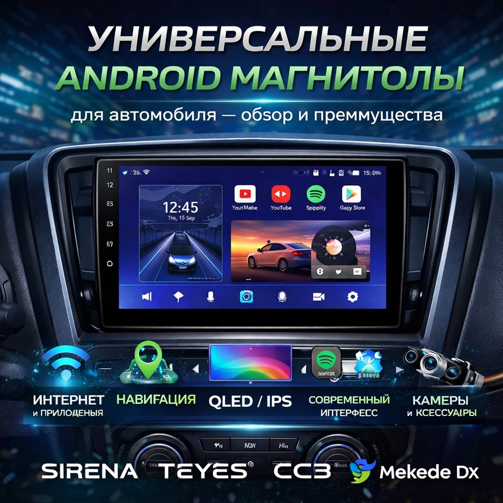 Универсальные Android-магнитолы — современный мультимедийный центр автомобиля