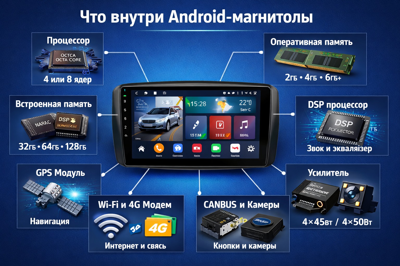 Что внутри Android-магнитолы — из чего она состоит и как работает