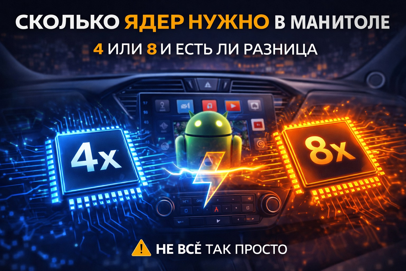 Сколько ядер нужно в магнитоле — 4 или 8 и есть ли разница